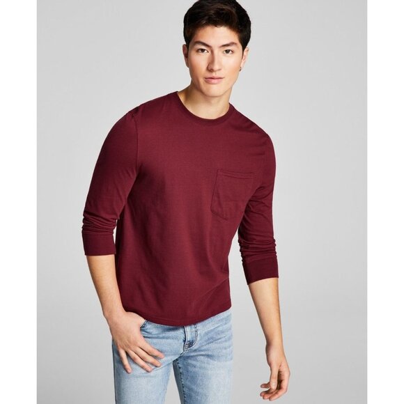 And Now This Mens Crewneck Long Sleeve T-Shirt, Tawny Port, Size XXL, NWT - Picture 1 of 5